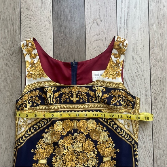 Hugo Buscati Milano Elegant Gold and Black Patterned Dress - Picture 4 of 6